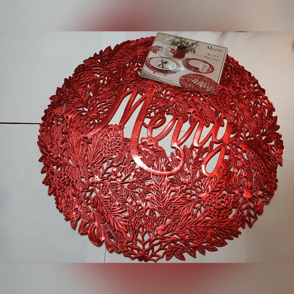 Festive Red Holiday Placemat